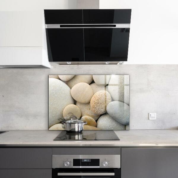 Skleněné obklady do kuchyně Kamenitá pláž