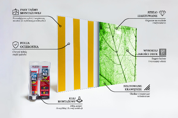 Skleněný panel Textura zeleného listu