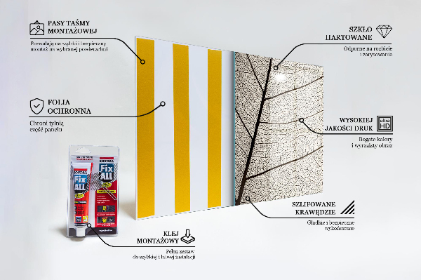 Skleněný panel Sépiový list textura
