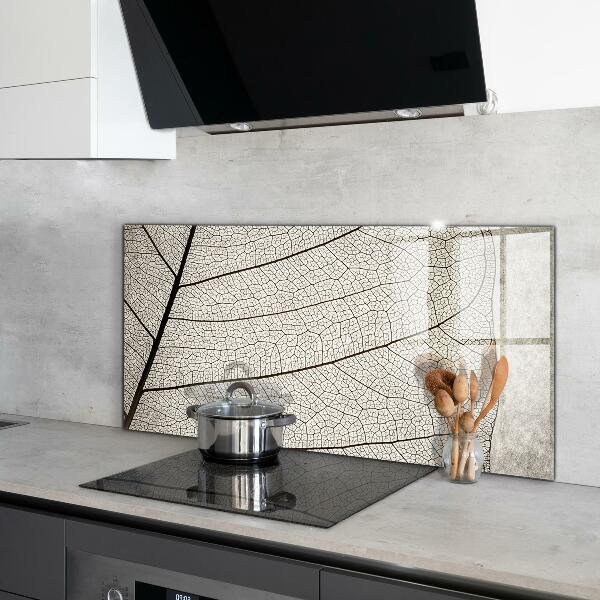 Skleněný panel Sépiový list textura