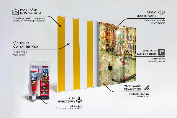 Skleněný panel Itálie benátky vintage obrázek