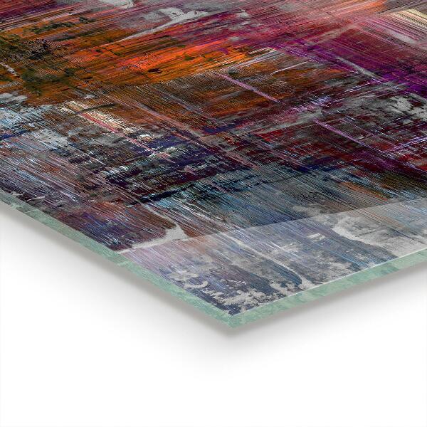 Skleněný panel Abstraktní malba