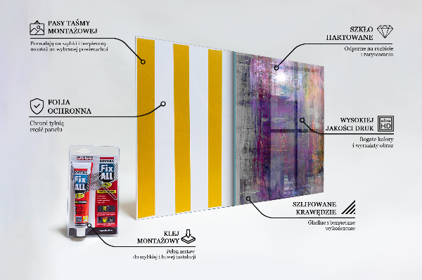 Skleněný panel Abstraktní malba