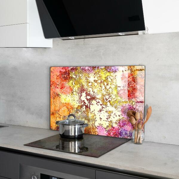 Skleněný panel Oranžová abstrakce