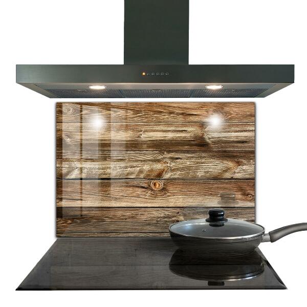 Skleněné obklady do kuchyně Dřevěná textura