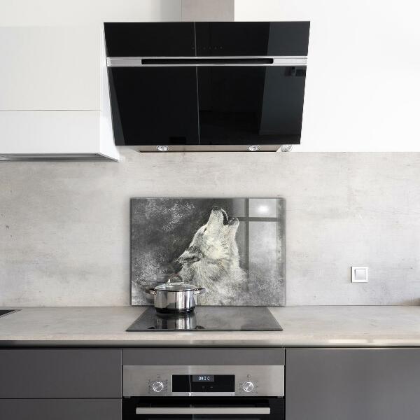 Skleněný panel Kanadský vlk ilustrace