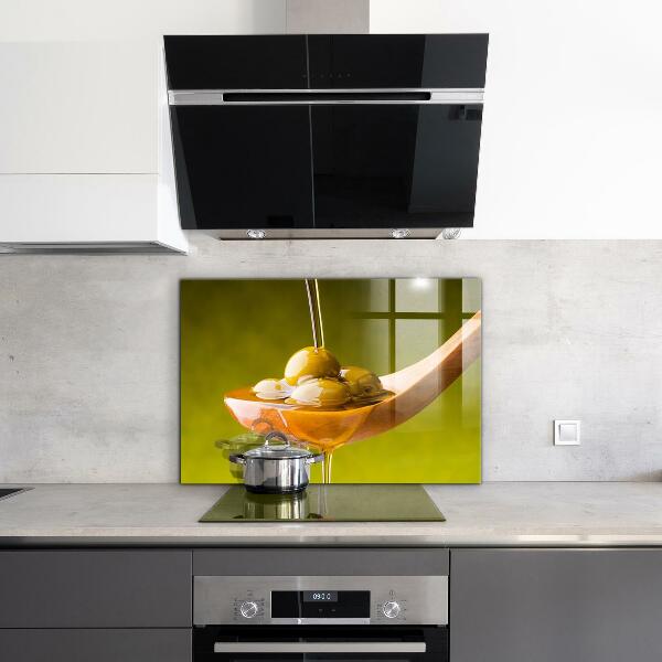 Skleněný panel Čerstvě lisovaný olivový olej