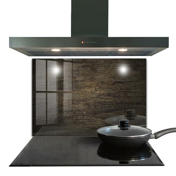 Skleněné obklady do kuchyně Retro textura dřeva