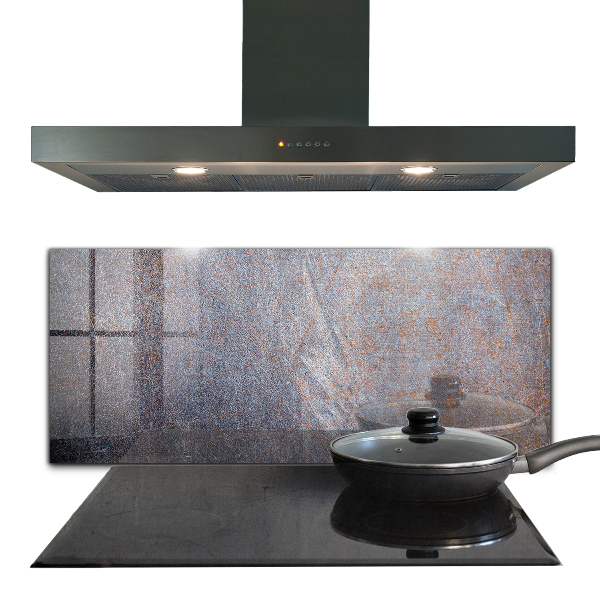 Skleněné obklady do kuchyně Vintage kovové textury