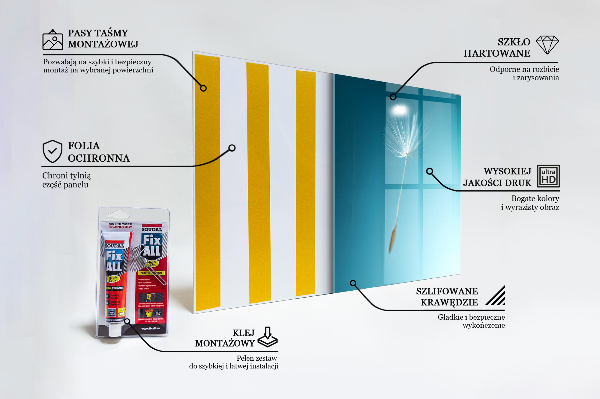 Skleněné obklady do kuchyně Pampeliška pampeliška ve větru