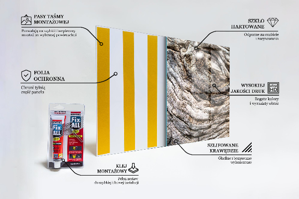 Skleněné obklady do kuchyně Kmen stromové kůry