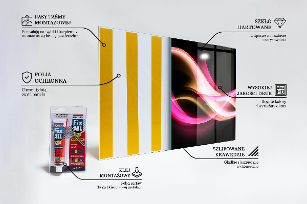 Skleněný panel Moderní abstraktní vibrace
