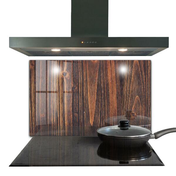 Skleněné obklady do kuchyně Přírodní textura dřeva