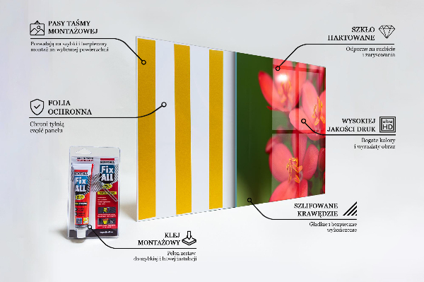 Skleněné obklady do kuchyně Kvetoucí poupata