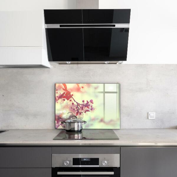 Skleněné obklady do kuchyně Kvetoucí růžový strom