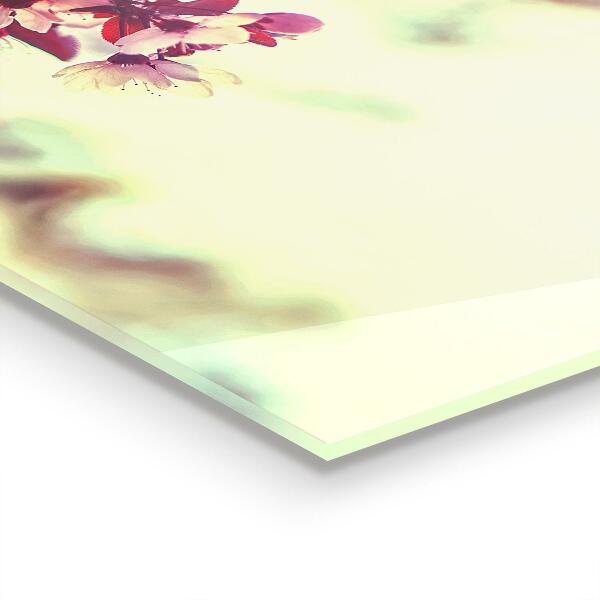 Skleněné obklady do kuchyně Kvetoucí růžový strom