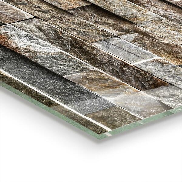 Skleněný panel Cihla z přírodního kamene