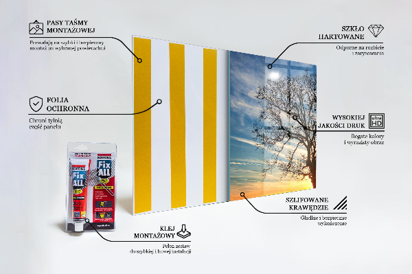 Skleněný panel Krajina louka v dopoledních hodinách