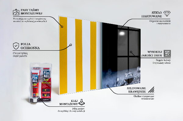 Skleněný panel Kapka rosy po ránu