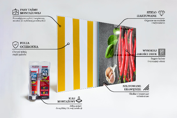 Skleněný panel Vaření pálivé papriky