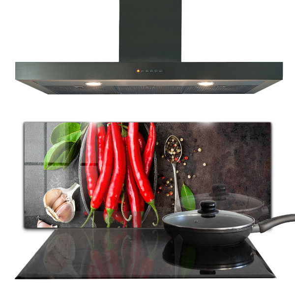 Skleněný panel Vaření pálivé papriky