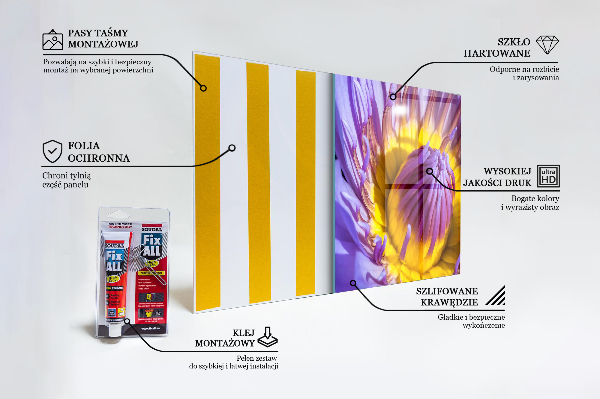 Skleněný panel Podrobnosti o fialovém květu