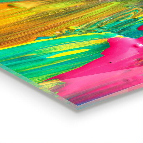 Skleněný panel Barevné malování textury