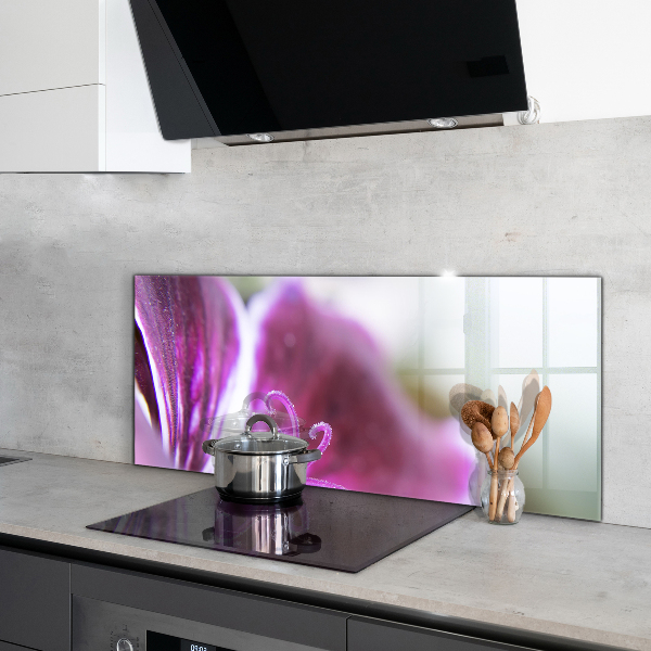 Skleněný panel Pink flower nature details