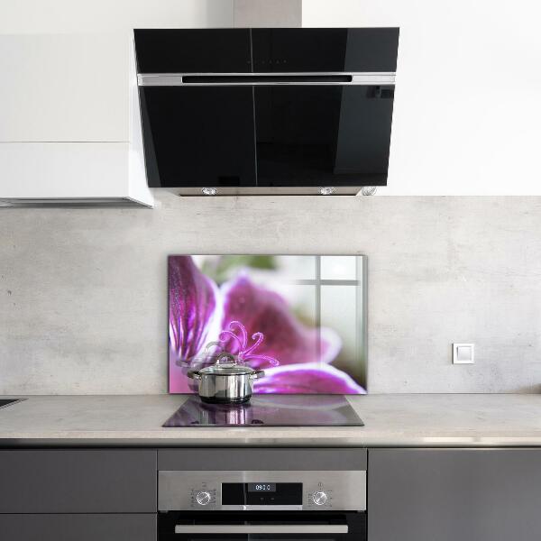 Skleněný panel Pink flower nature details