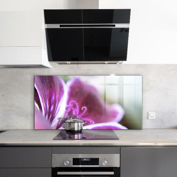 Skleněný panel Pink flower nature details