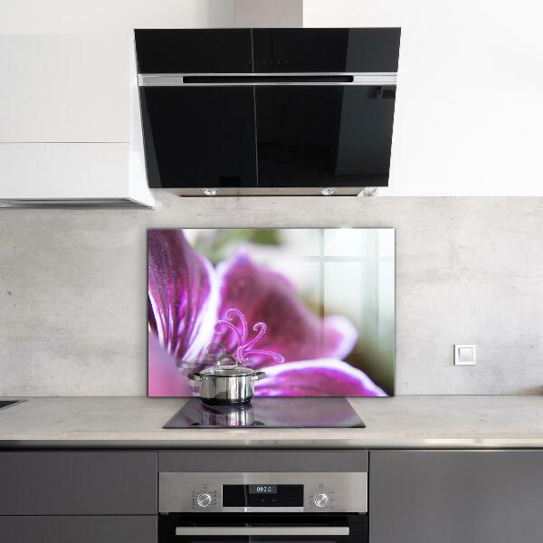 Skleněný panel Pink flower nature details