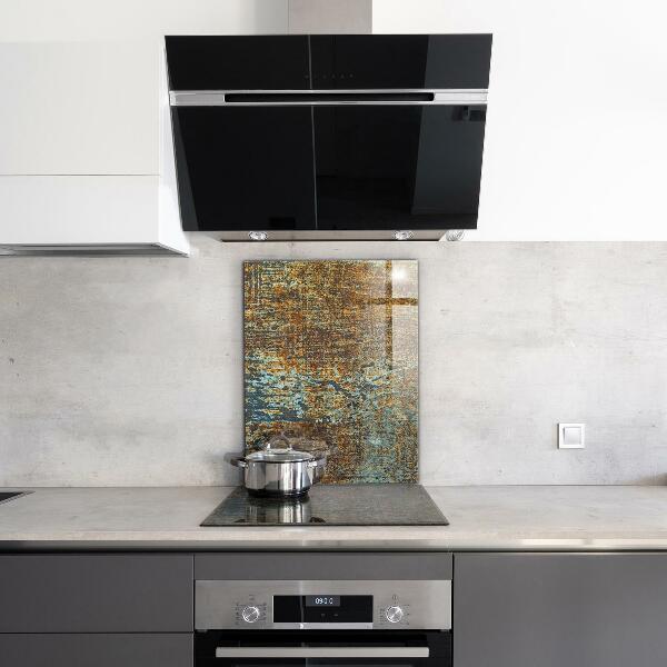 Kuchyňský skleněný panel Staré kovové textury