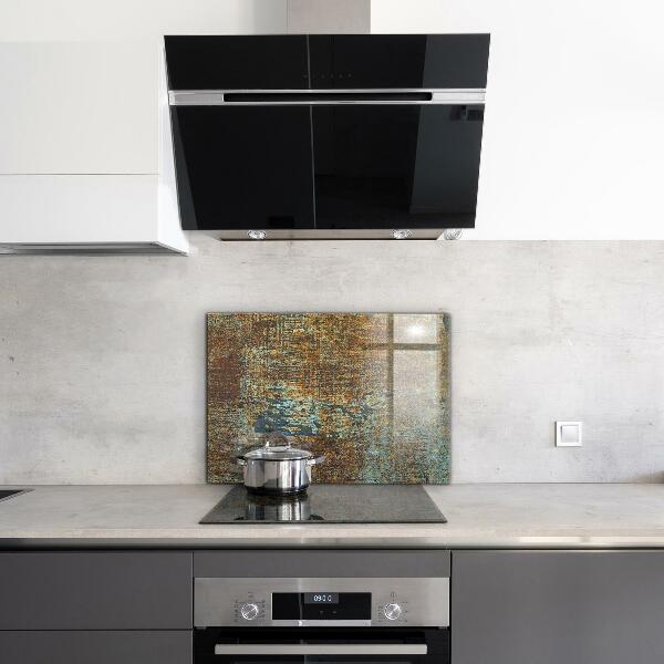 Kuchyňský skleněný panel Staré kovové textury