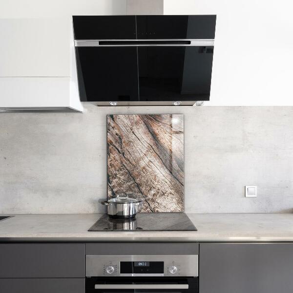 Kuchyňský skleněný panel Kmen stromové kůry textury