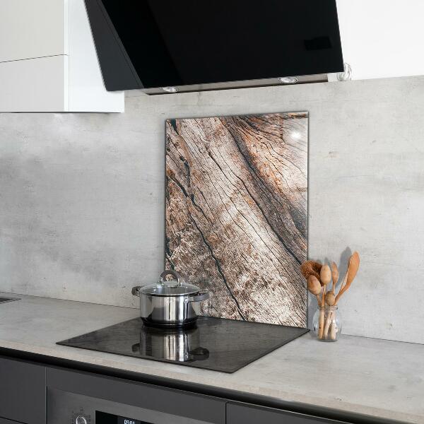 Kuchyňský skleněný panel Kmen stromové kůry textury