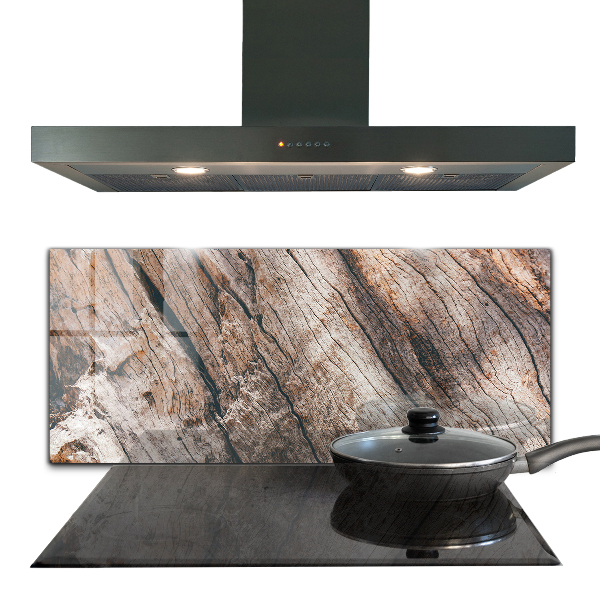 Kuchyňský skleněný panel Kmen stromové kůry textury