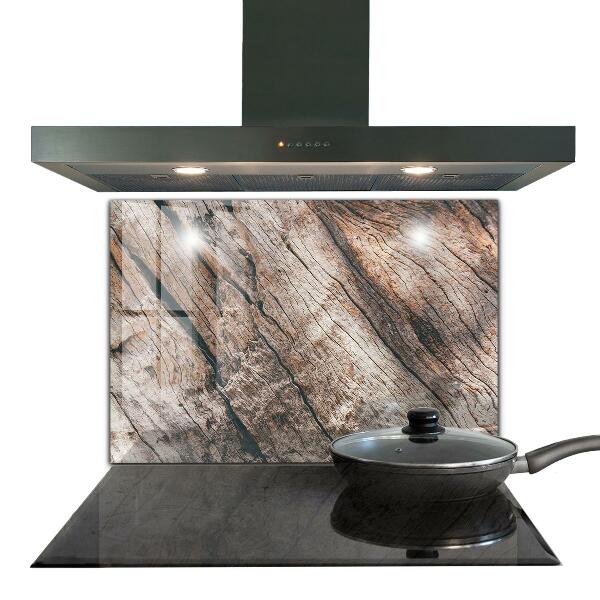 Kuchyňský skleněný panel Kmen stromové kůry textury