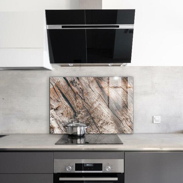 Kuchyňský skleněný panel Kmen stromové kůry textury