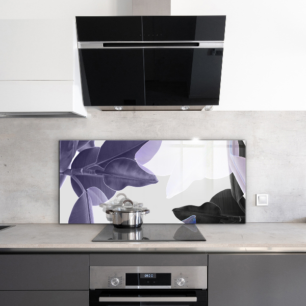 Skleněný panel Exotické listy ilustrace