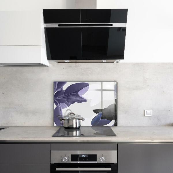 Skleněný panel Exotické listy ilustrace