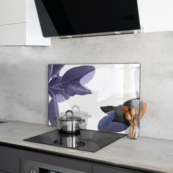 Skleněný panel Exotické listy ilustrace