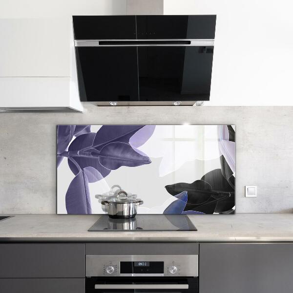 Skleněný panel Exotické listy ilustrace