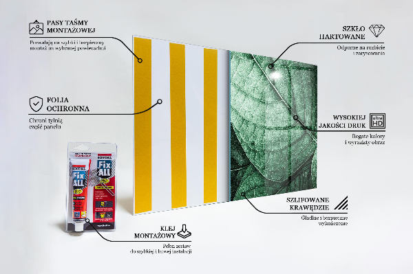 Skleněný panel Podrobnosti o zeleném listu