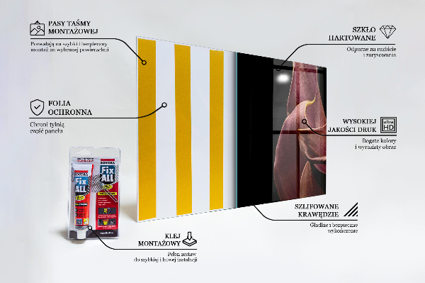 Skleněný panel Elegantní delikátní list