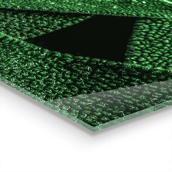 Skleněný panel Zelené listy po dešti