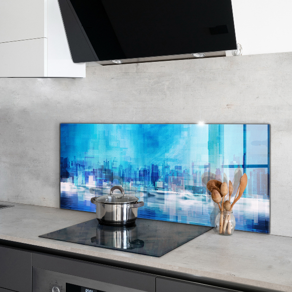 Skleněný panel Panorama manhattanu v new yorku