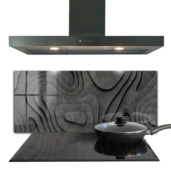 Kuchyňský skleněný panel Šedá textura abstrakce