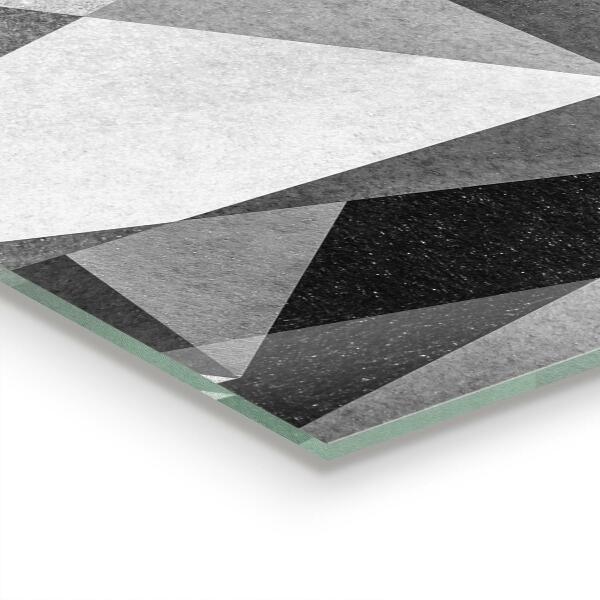 Kuchyňský skleněný panel Šedá geometrická abstrakce