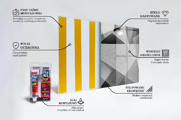 Kuchyňský skleněný panel Šedá geometrická abstrakce