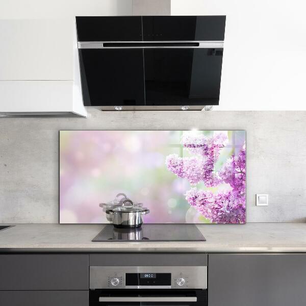 Skleněný panel Kvetoucí lilac léto v zahradě